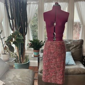 Talbots tweed wool blend knee length skirt